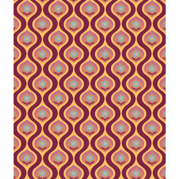 Deurmat /droogloopmat op maat - Poppy Flower bordeaux