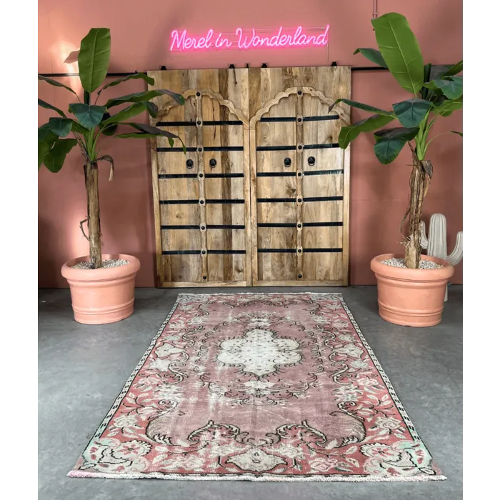 Vintage vloerkleed medaillon 146x239cm