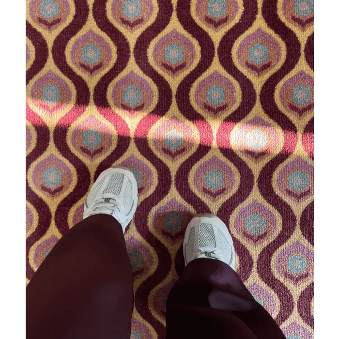 Deurmat /droogloopmat op maat - Poppy Flower bordeaux