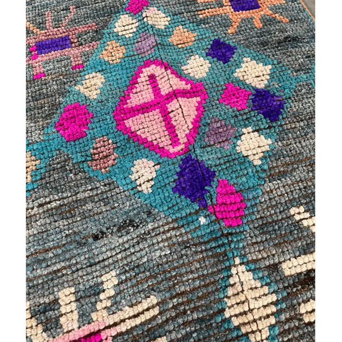 Vintage loper petrol 66 x 330 cm