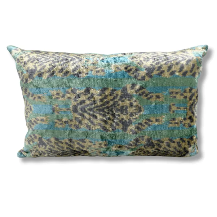 Ikat kussen Jessie - licht blauw