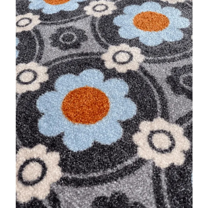 Deurmat / droogloopmat op maat - Tropica blue