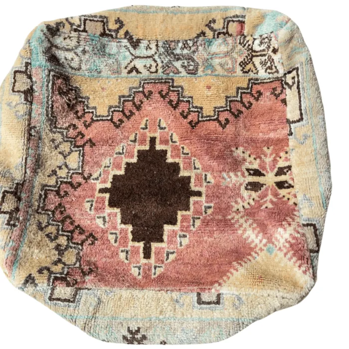 Marokkaanse poef oranje roze