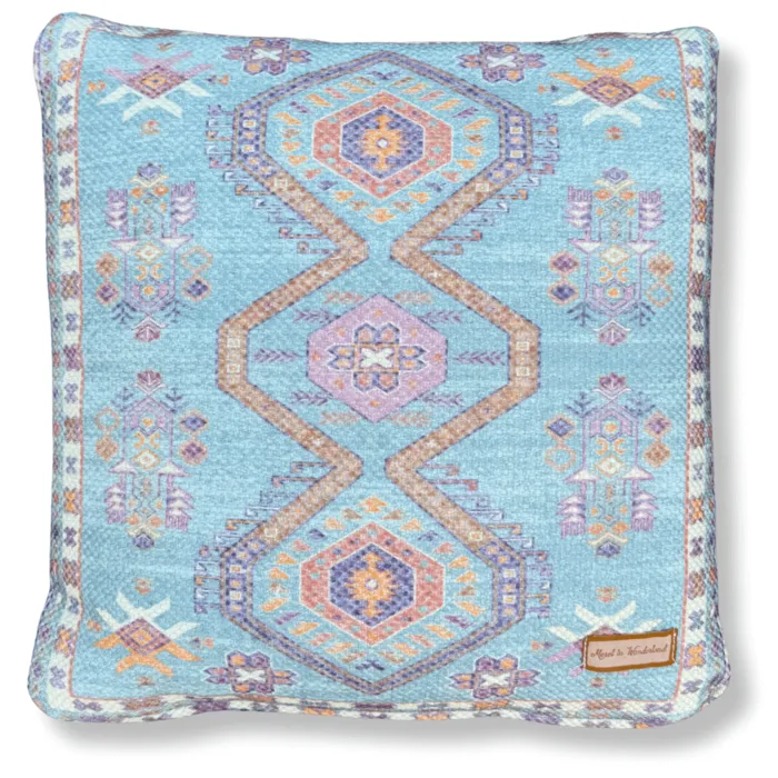 Kelim PET kussen Sunidhi blauw