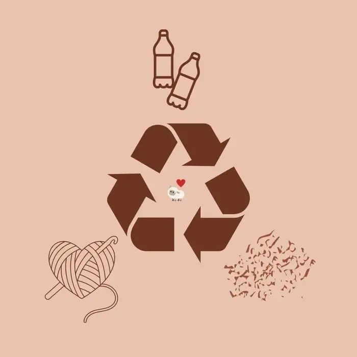 Kelim PET kussen beige