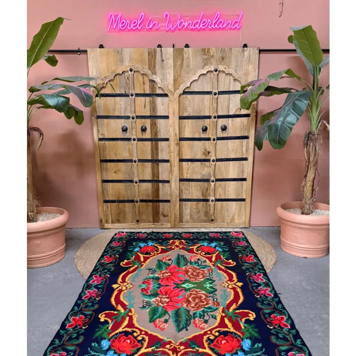 Rozenkelim vloerkleed bloemen - 149 x 254 cm