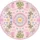 Badmat Garden roze - rond