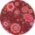 Badmat Peacefull red - rond