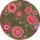 Badmat Peacefull green - rond