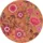 Badmat Peacefull dark yellow - rond