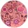 Badmat Peacefull soft pink - rond