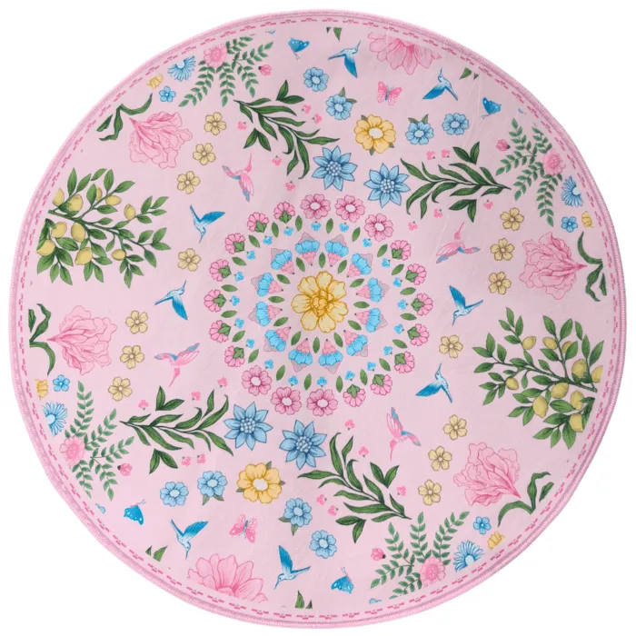 Badmat Garden roze - rond