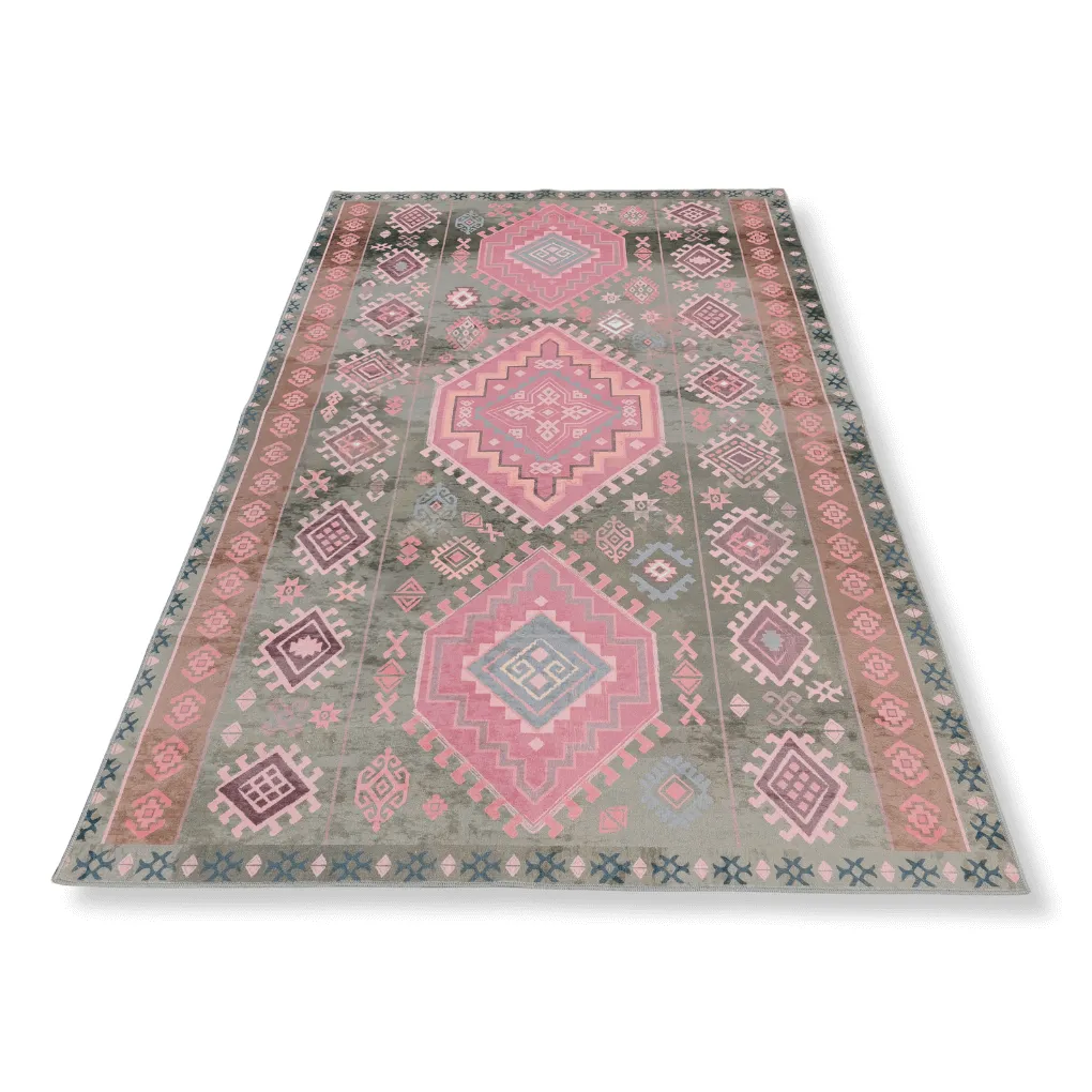 Vintage tapijt Marokkaanse stijl - Nomad pastel