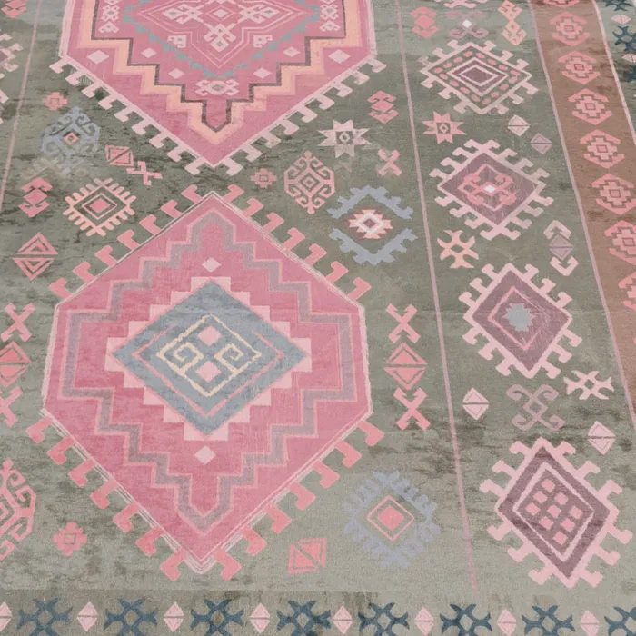 Vintage tapijt Marokkaanse stijl - Nomad pastel