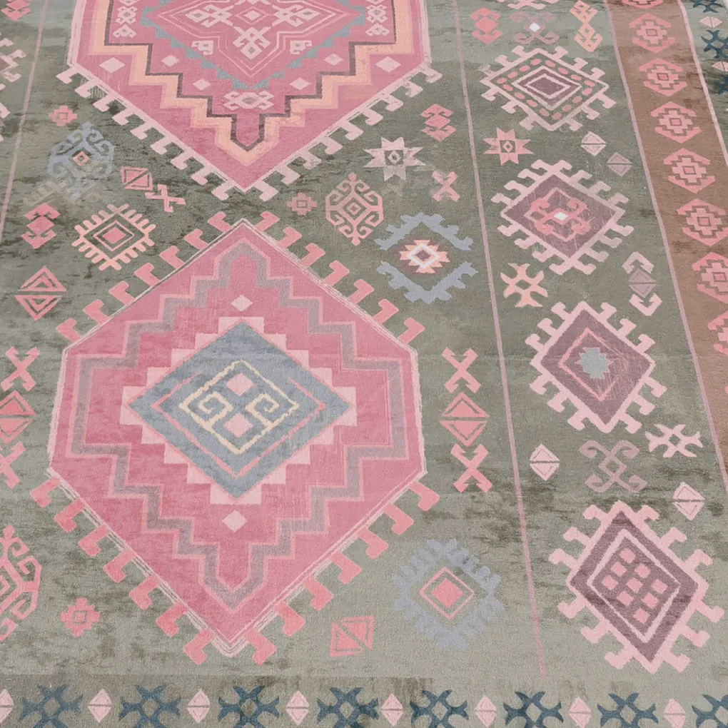 Vintage tapijt Marokkaanse stijl - Nomad pastel