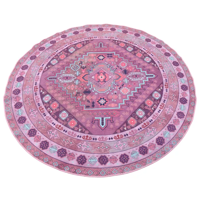 Kelim vloerkleed rond - Bohemian purple