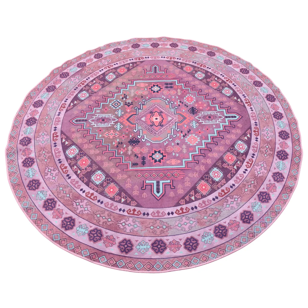 Kelim vloerkleed rond - Bohemian purple