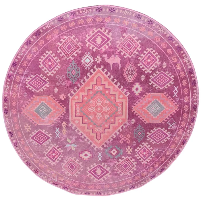 Badmat Nomad soft pink - rond