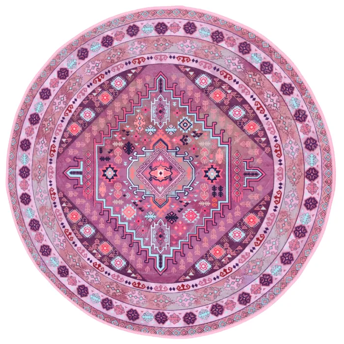 Badmat Bohemian purple - rond