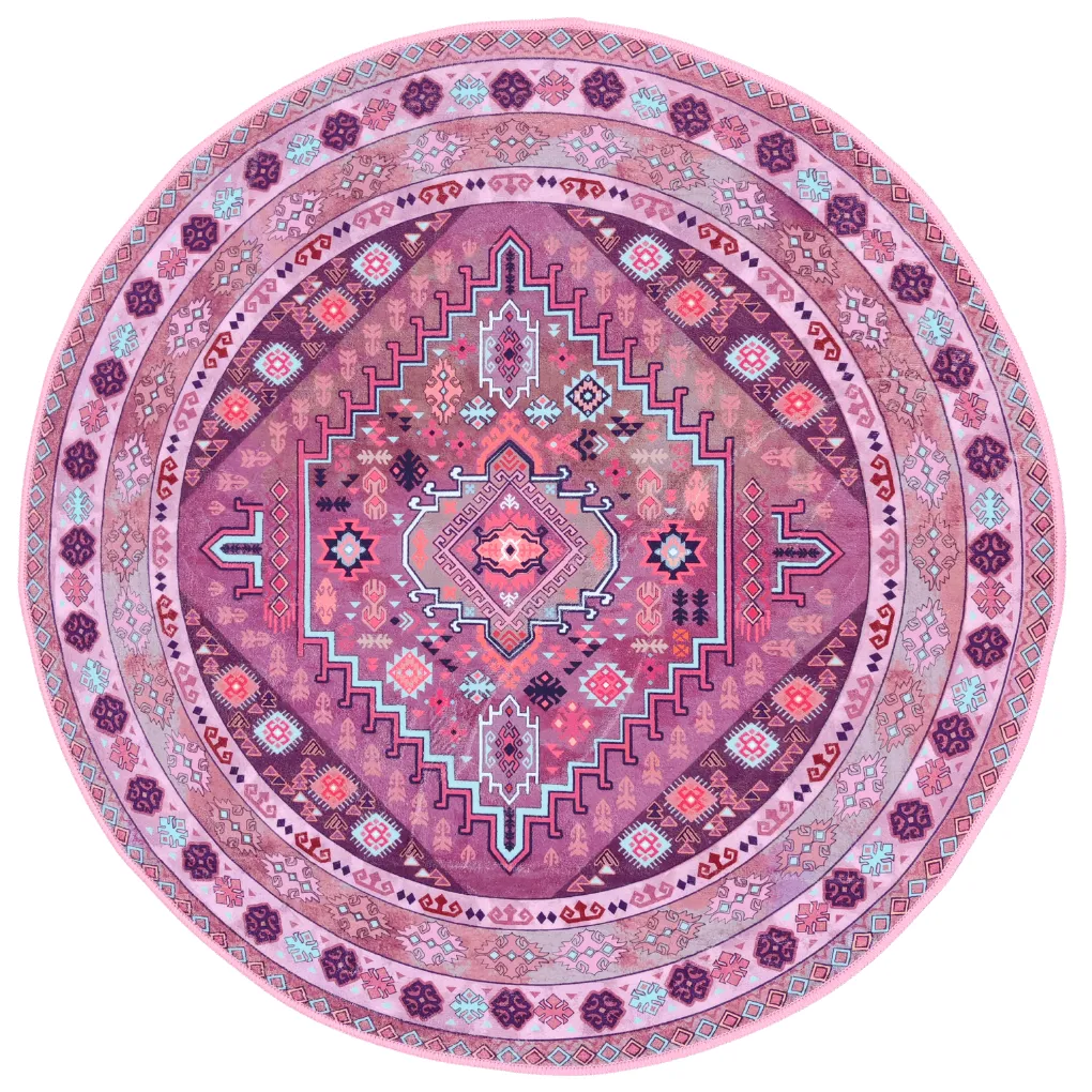 Badmat Bohemian purple - rond
