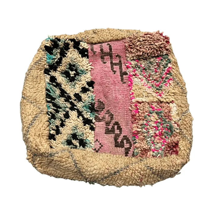 Marokkaanse poef Momo vrolijke details