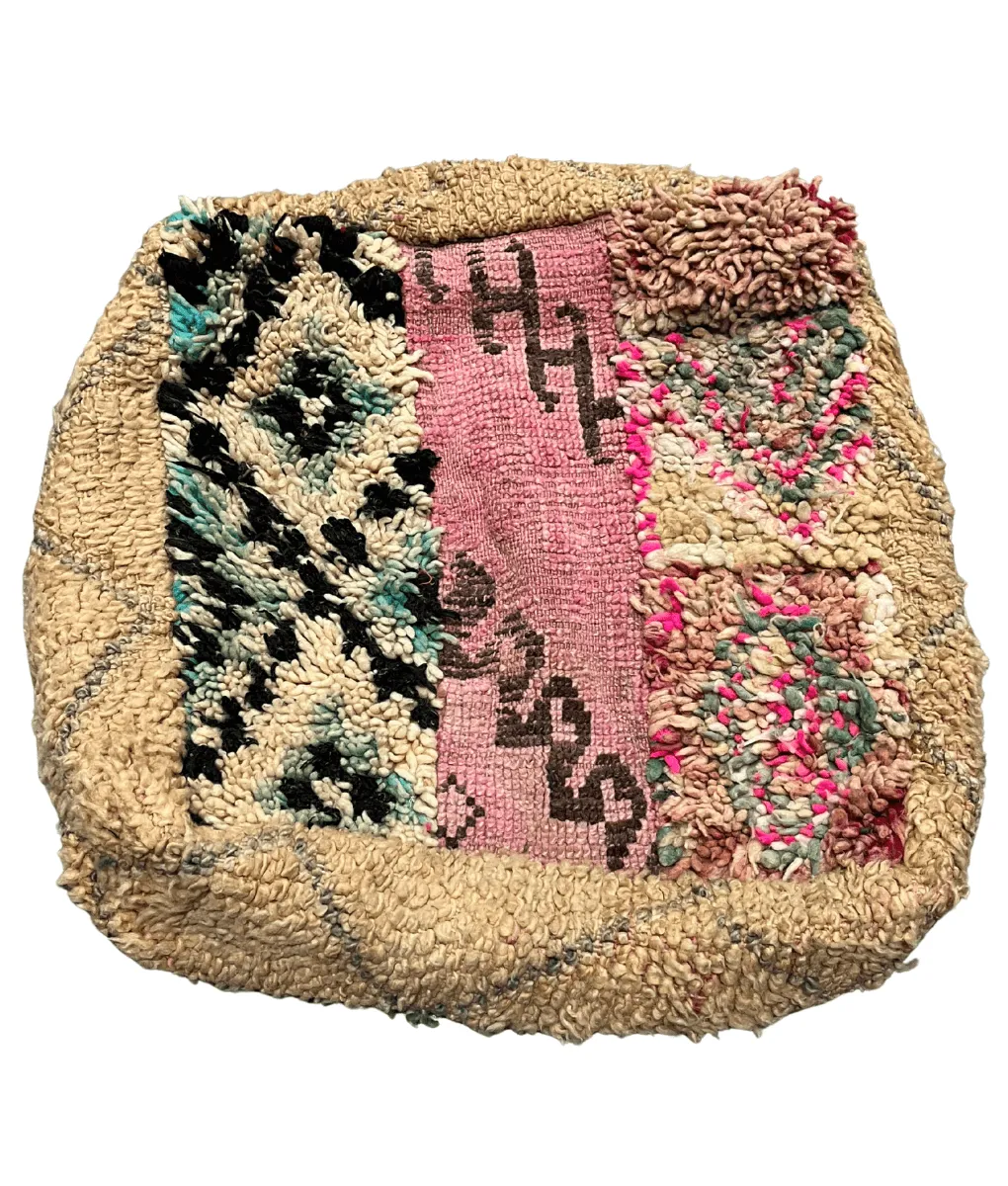 Marokkaanse poef Momo vrolijke details