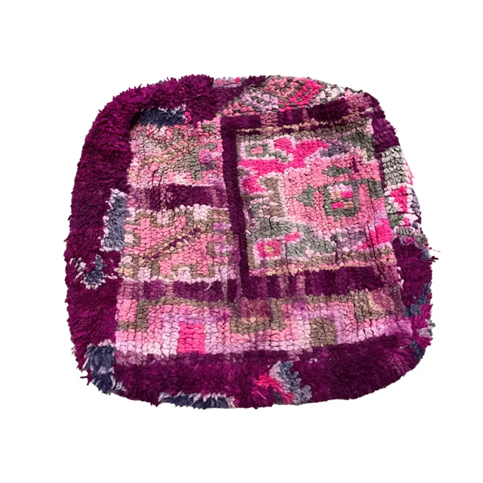 Marokkaanse poef paars roze patroon