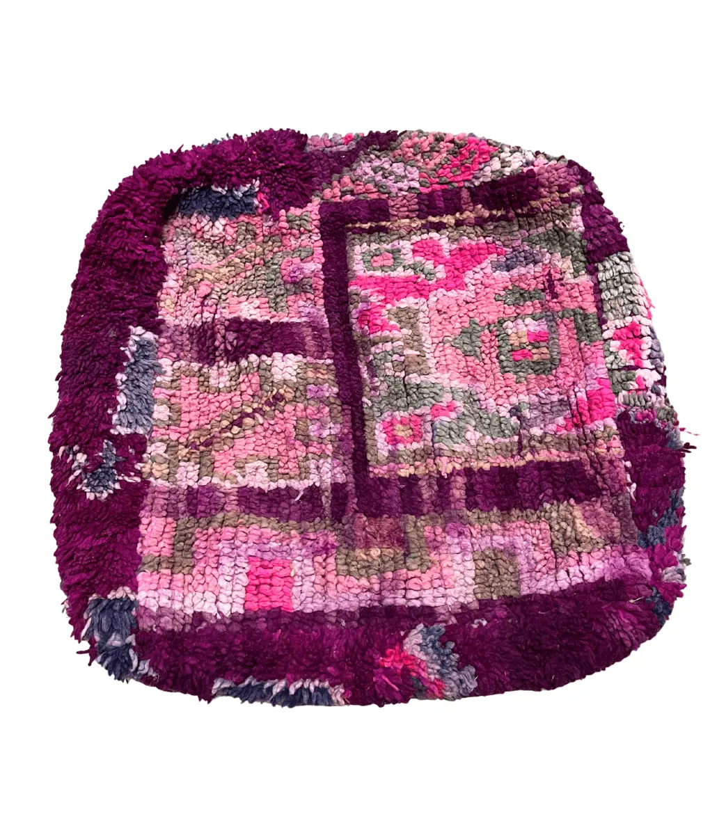 Marokkaanse poef paars roze patroon