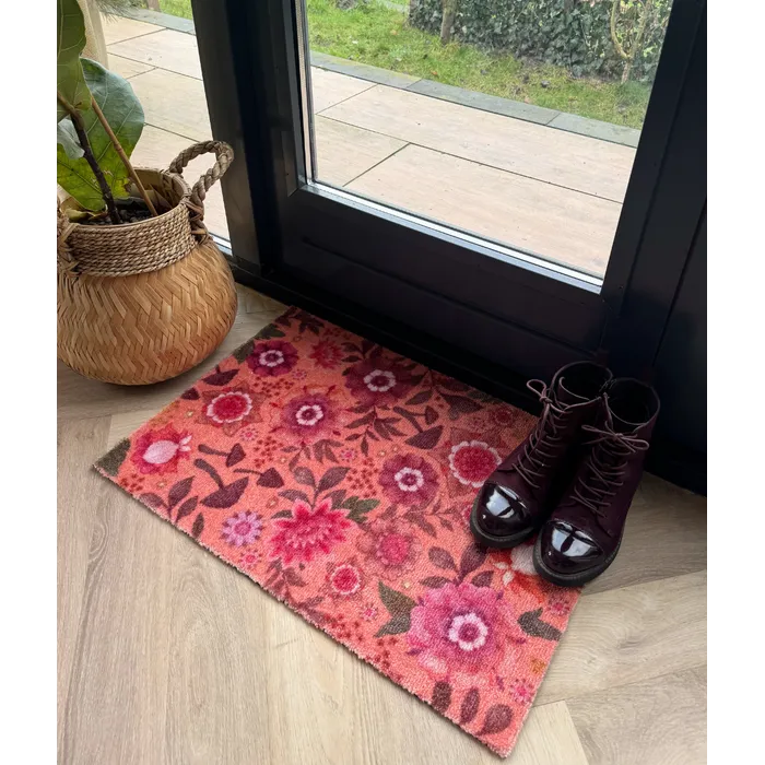 Deurmat/ droogloopmat op maat - Peacefull pink
