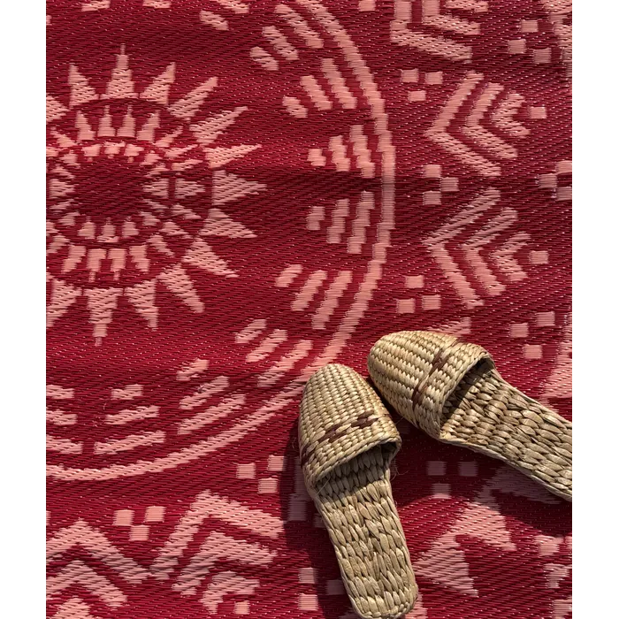 Buitenkleed rond - Roze Marsala