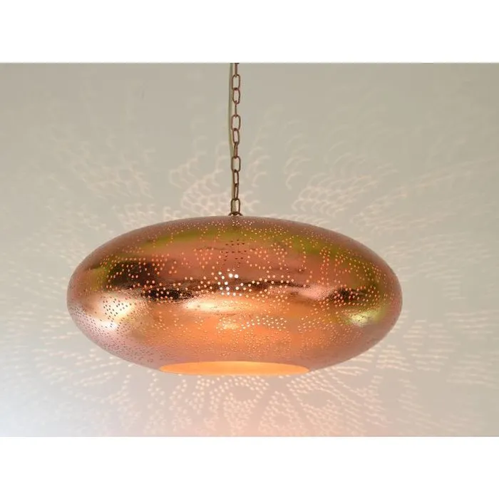 Koperen filigrain vintage hanglamp
