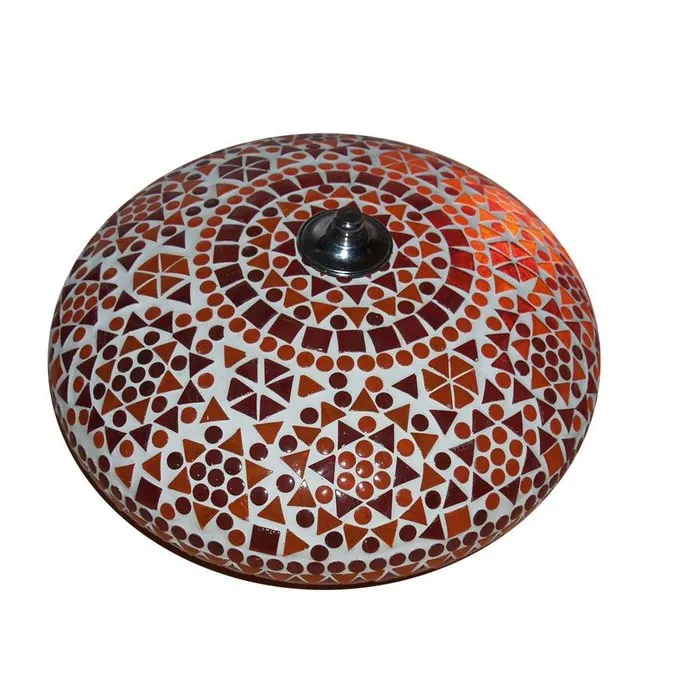 Plafonnière rood traditioneel design uit India een oosterse lamp.