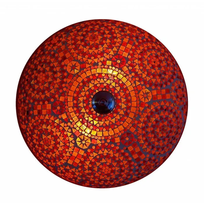 Rode oosterse plafonniere mozaïek