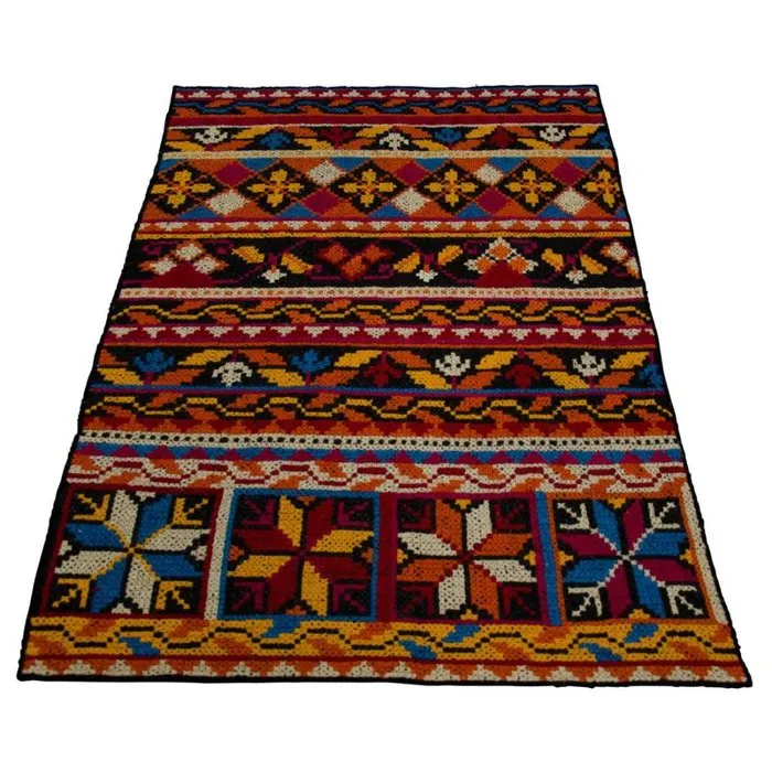 Wollen kleed kleurrijk 160 x 230 cm