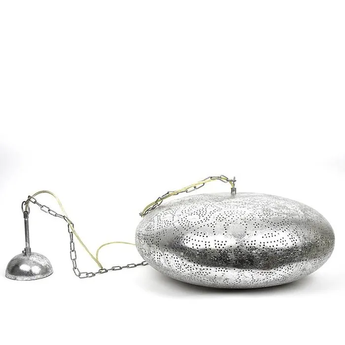 Open oosterse hanglamp zilver filigrain ufo