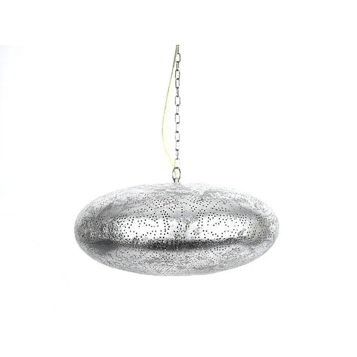 Open oosterse hanglamp zilver filigrain ufo