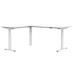 Ergopro Professional sit/stand desk 65-130 cm with corner top 180x100/80 cm incl. free assembly