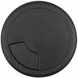 Cable grommet round 3-part lockable plastic black