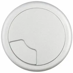 Cable grommet round 3-part lockable plastic silver-grey