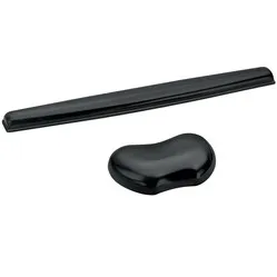 Fellowes Crystals Flex wrist rest for mouse and keyboard black