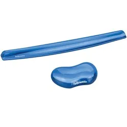 Fellowes Crystals Flex wrist rest for mouse and keyboard blue