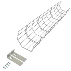 Caba cable tray silver 80 x 11 x 95 cm