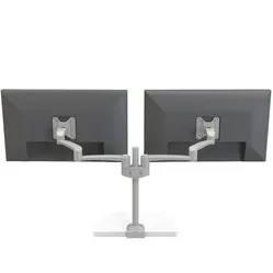 Oslo double monitor arm silver-grey