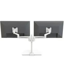 Oslo double monitor arm white