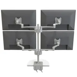 Oslo Quad Monitor Arm Silver-Grey
