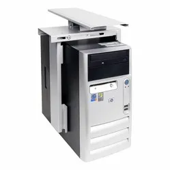 Dataflex Viewmate CPU Holder on rails silver-grey