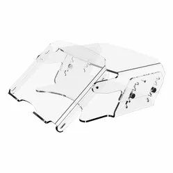 Dataflex Addit Acrylic adjustable monitor riser with document holder