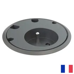 Powerdot Power earthed socket BE/FR (UTE) with 4x cable pass-through black