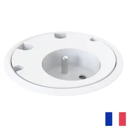 Powerdot Power earthed plug BE/FR (UTE) with 4x cable pass-through white