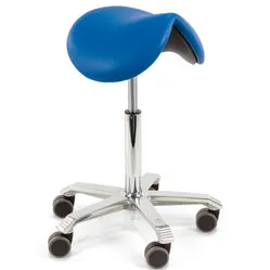 Score Jumper saddle stool seamlessly upholstered